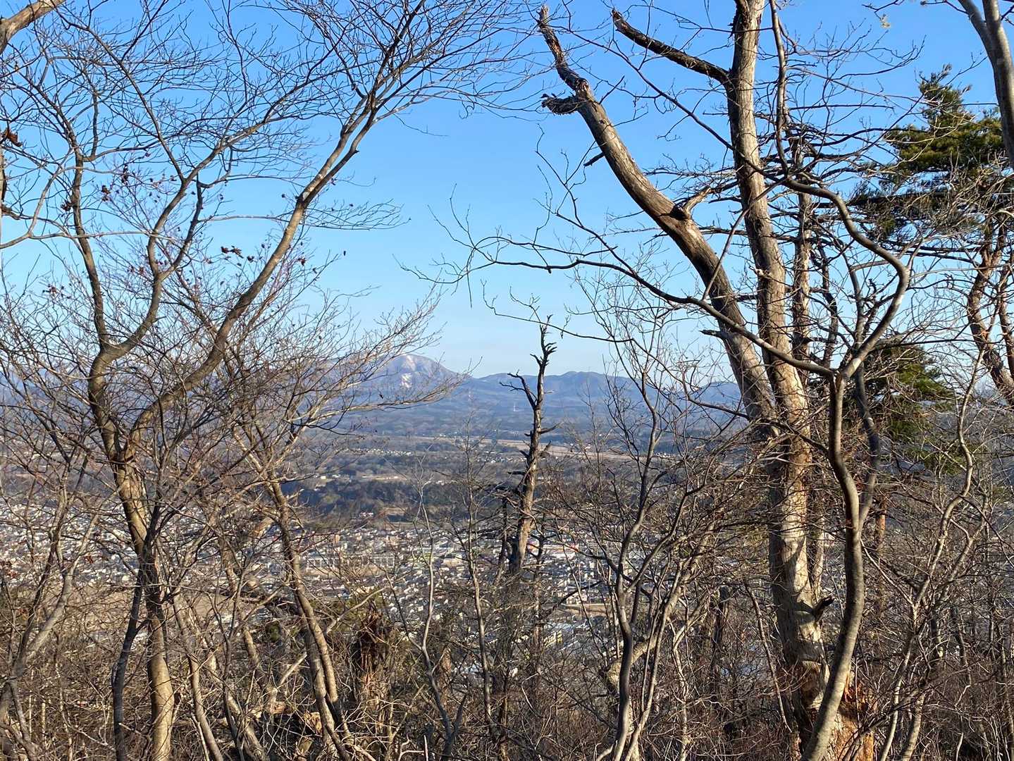 たくさんの家とお山が見えてくる✨