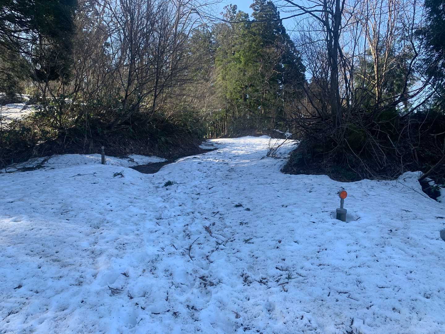カチカチの雪、小学生の頃田んぼショートカットで通学した思い出