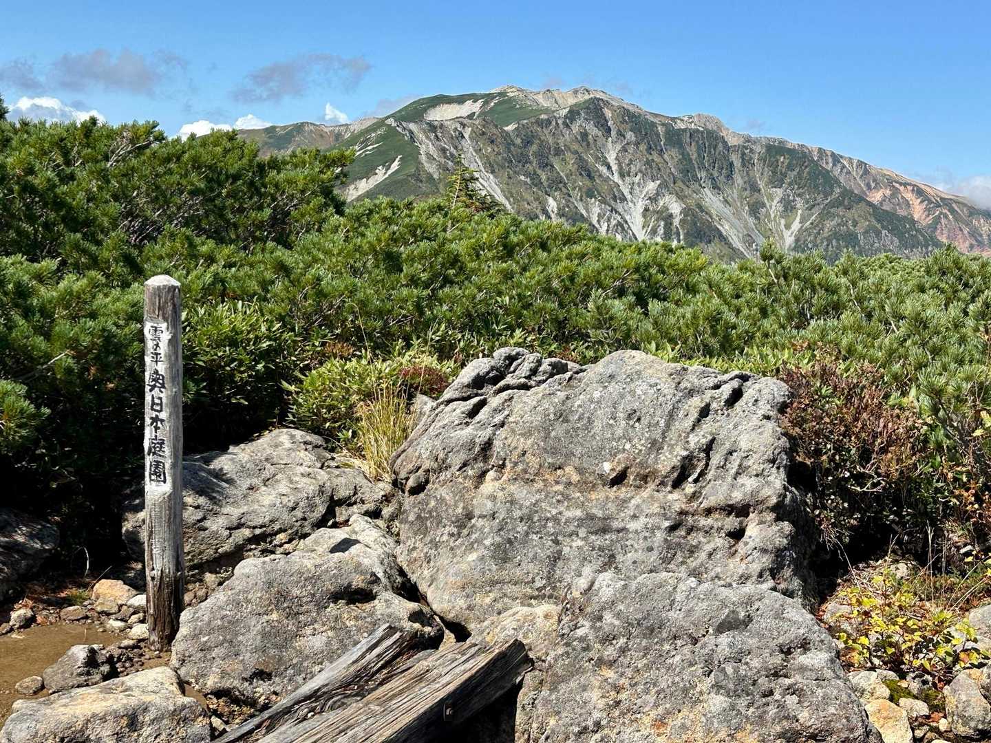 薬師岳登山口-五光岩ベンチ-アラスカ庭園-スイス庭園-祖父 縦走コースの写真