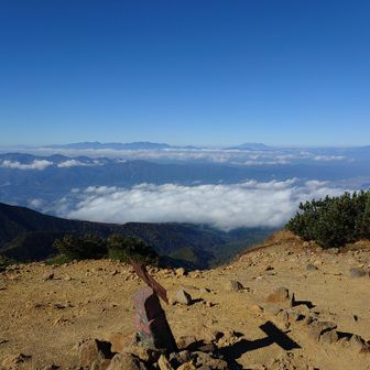 御嶽山も中央アルプスもよく見える