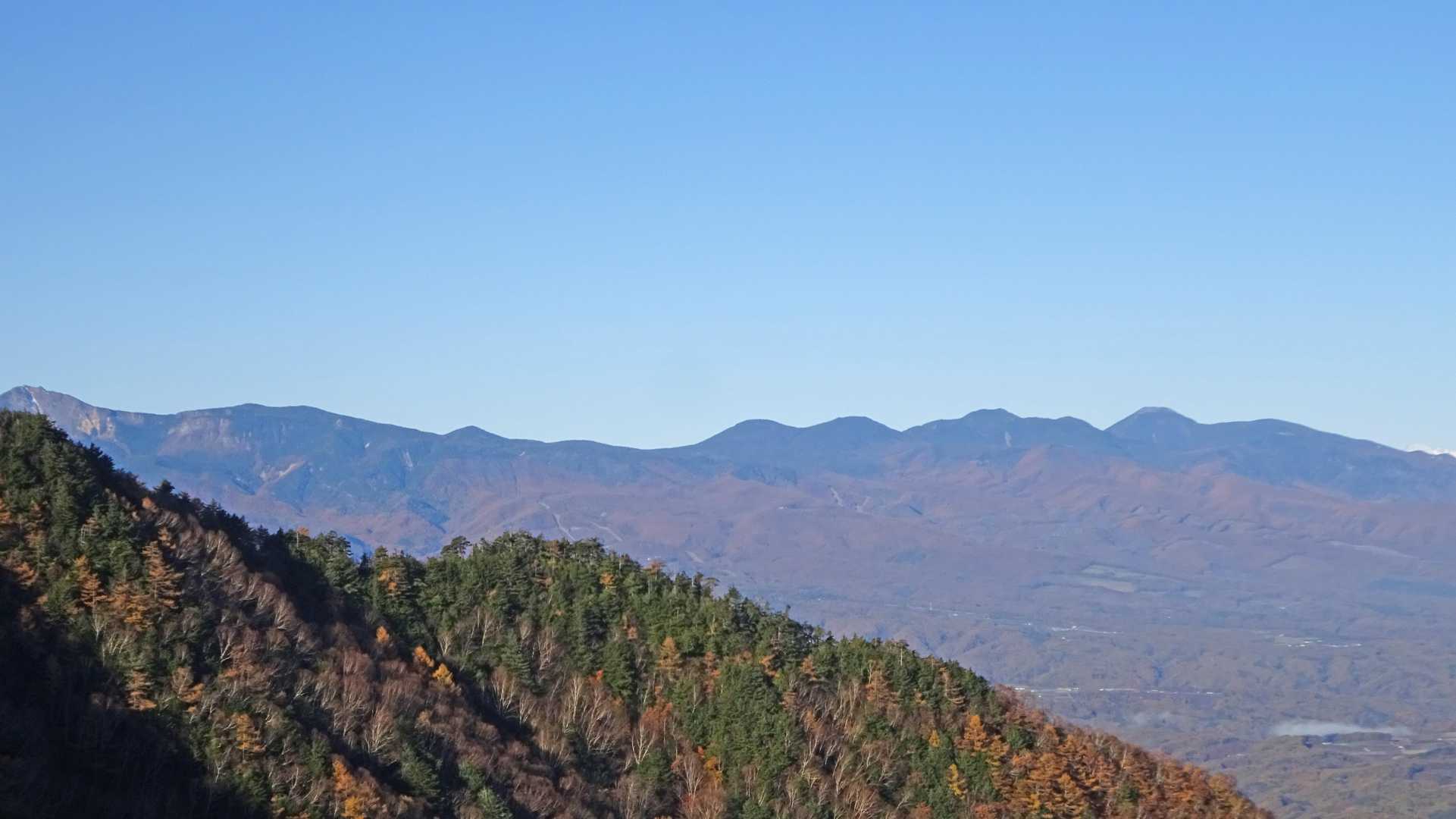 見晴台から眺めた蓼科山。