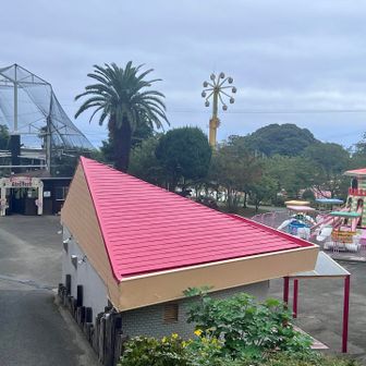 乙原側→
下（雲泉寺駅側）からでも別府市街からでも観覧車🎡はよく見える