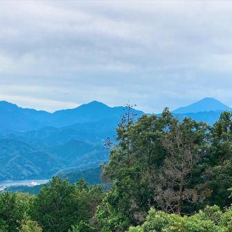相模湖と富士山🗻