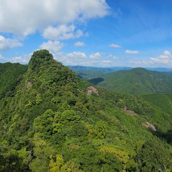 雌岳からみた雄岳