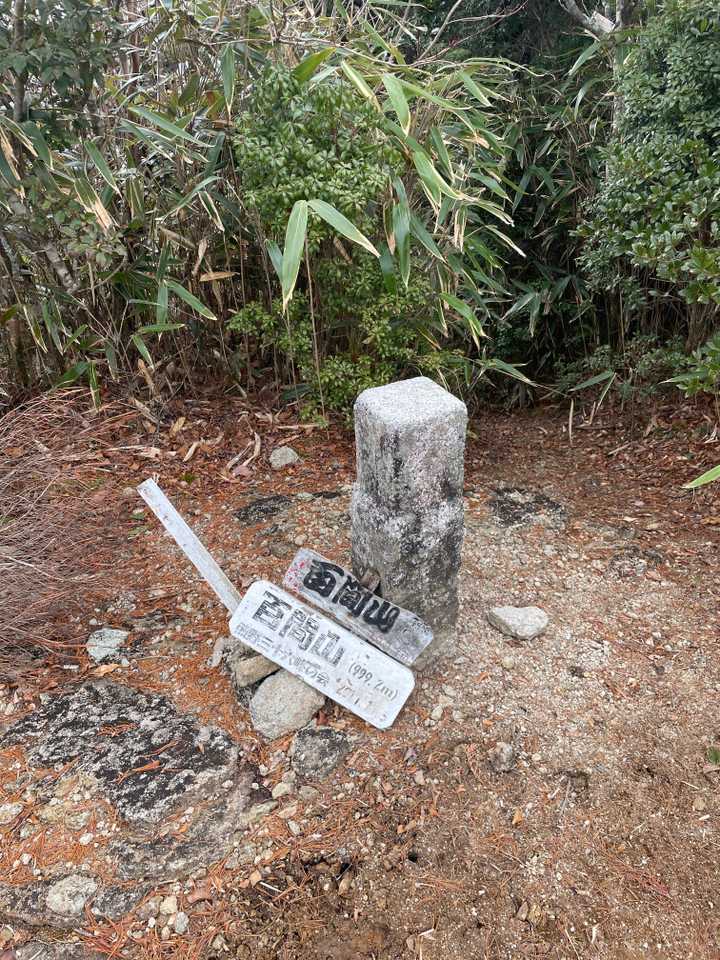 百間山てっぺんの三角点