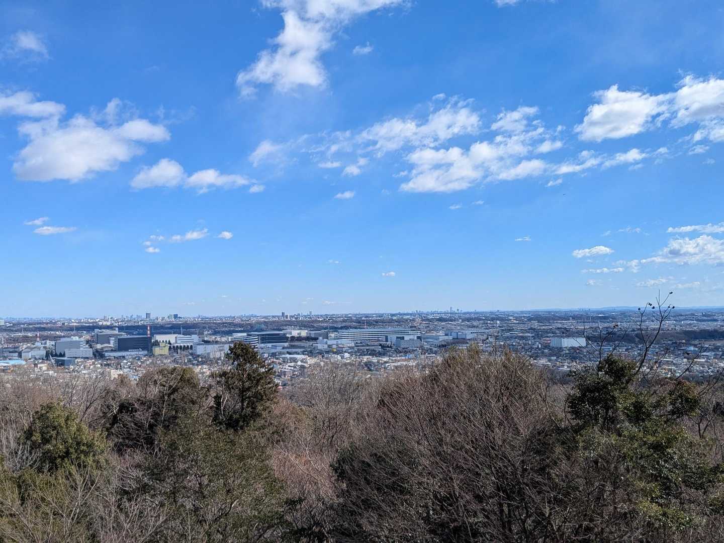 展望台からの眺め。いつもは山々だけど今回は街並み。