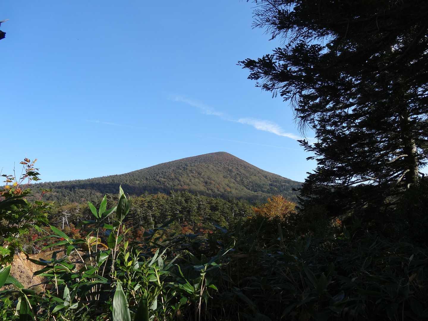 下山しながら
後烏帽子岳を振り返る
優しい山容