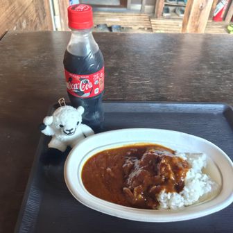 念願のひるカレー🍛と山登りでしか飲まない赤いプシューッ。
小屋番さんに「暑いのによくカレーライス食べようと思ったね」と言われました。
暑くても寒くても、カレーライス🍛は美味しいのです😋