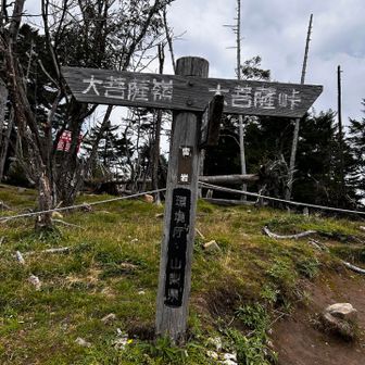 まずは山頂へ。