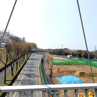 尾根幹線の工事現場