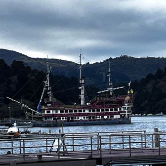 遊覧船が来ていました❣️