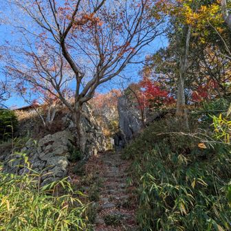 まだ階段。この上に建物があり、十三仏もある。