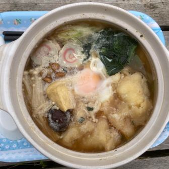 念願の鍋焼きうどん！