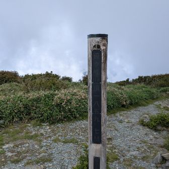 笹ヶ峰に帰還。
ここから登山口までの下りが堪えました。膝、痛い。