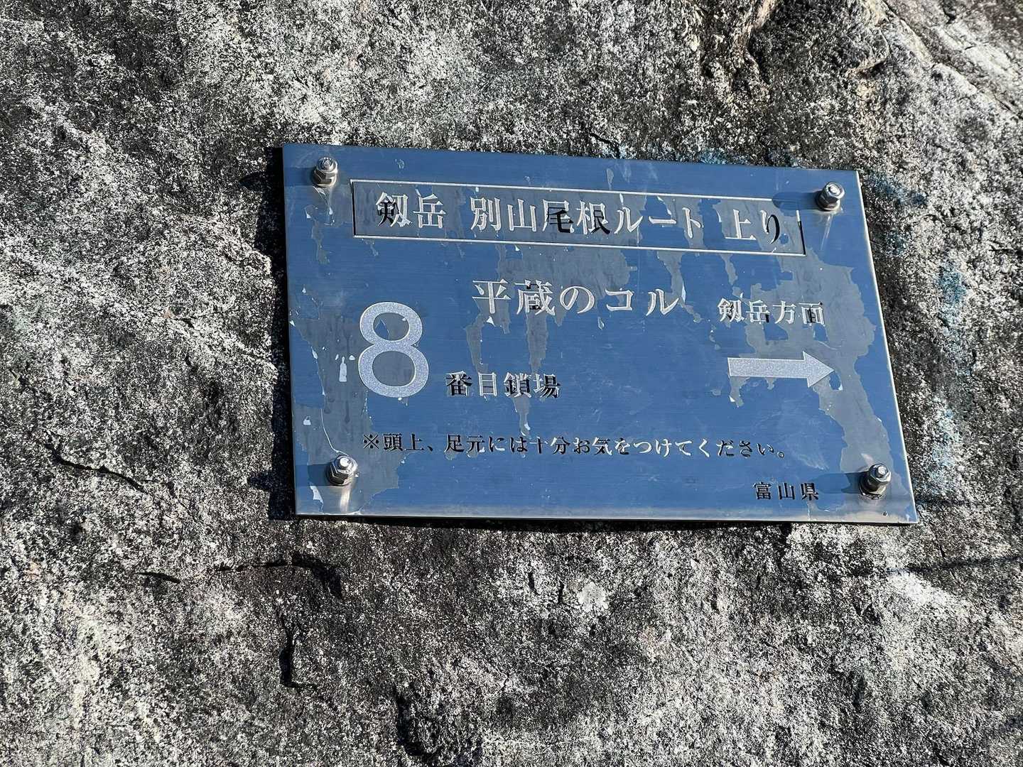 室堂-雷鳥沢-剱沢-前剱-剱岳 往復コースの写真