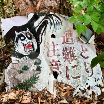ここのクマが1番怖そう😁
でもよく見たら、クマではなく遭難注意って書いてあったわ。そうなん？🤣