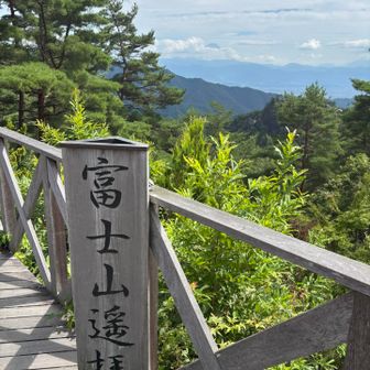 ロープウェイ山頂駅まで帰って来ました。最後に富士山🗻が頭を出しました。頑張ったご褒美ですね♪この日は西沢渓谷まで行きましたが､､､明日にとっておきました。よもぎもちを食べて宿に向かいました。