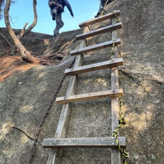 着いた。笹間ヶ岳山頂の岩🪨