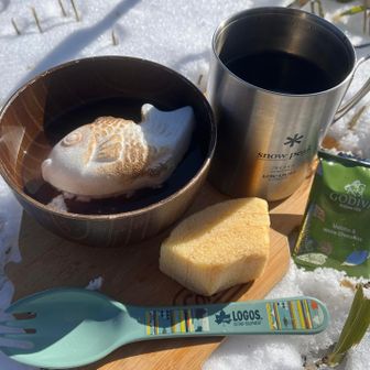 アルプス展望台で☕️タイム
炙りたい焼き懐中しるこ🐟