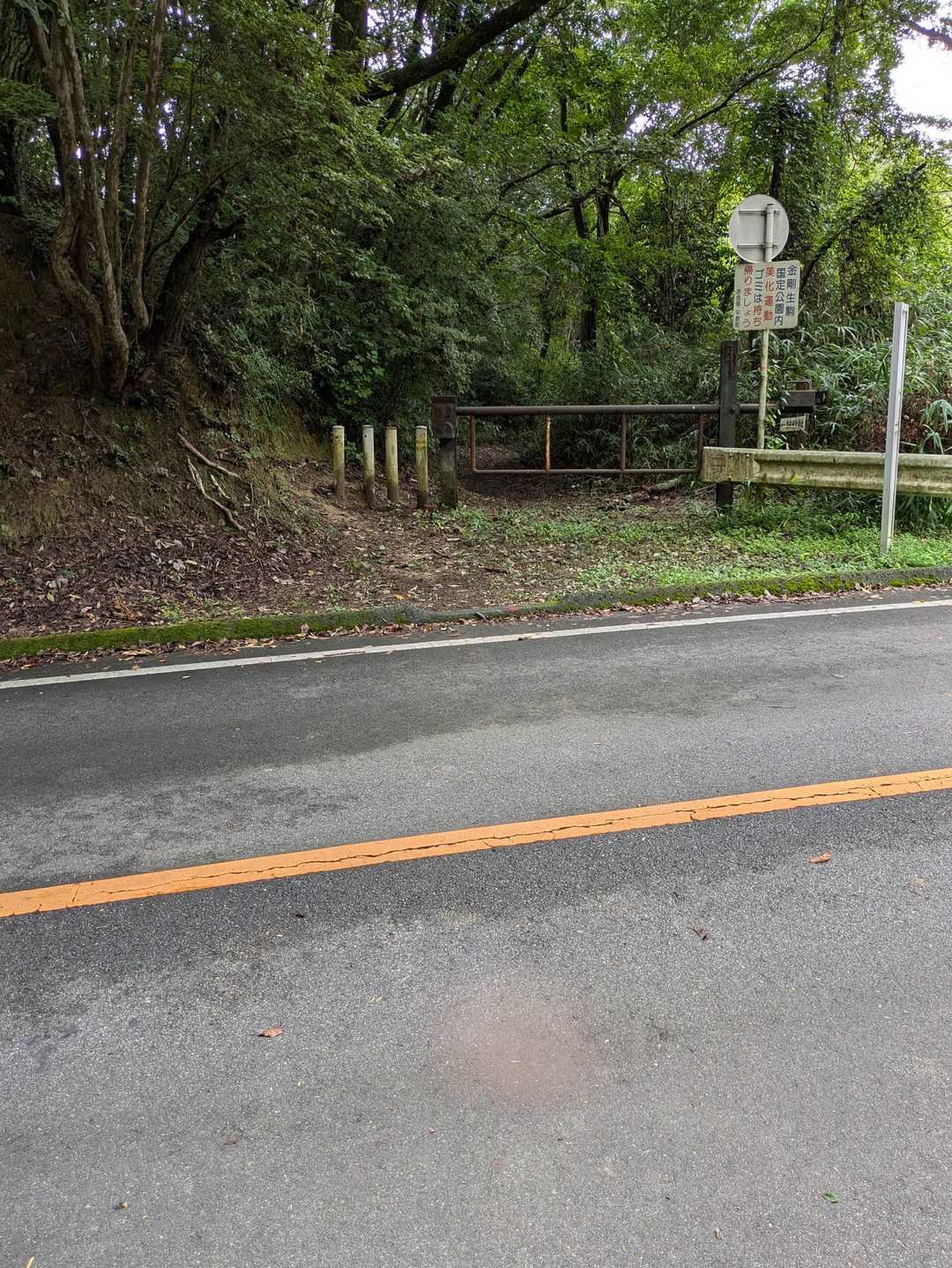 道路を渡り
