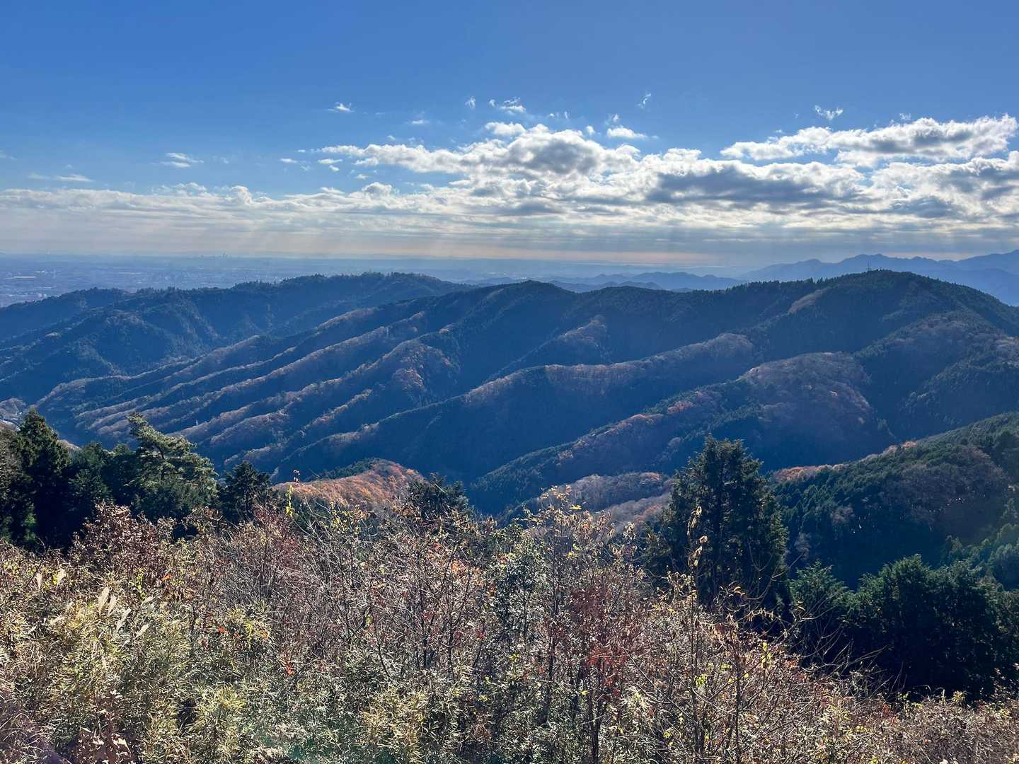 景信山に向かう道から。