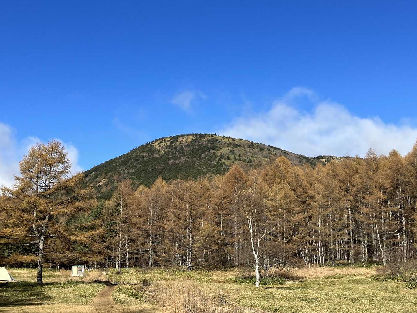 下山後、湯の丸山、快晴😊