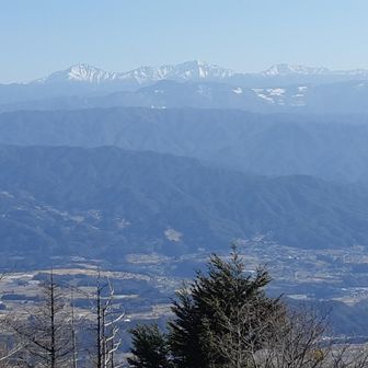 北岳から間ノ岳の稜線がくっきり