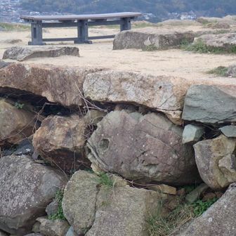 天守法面の鯛石