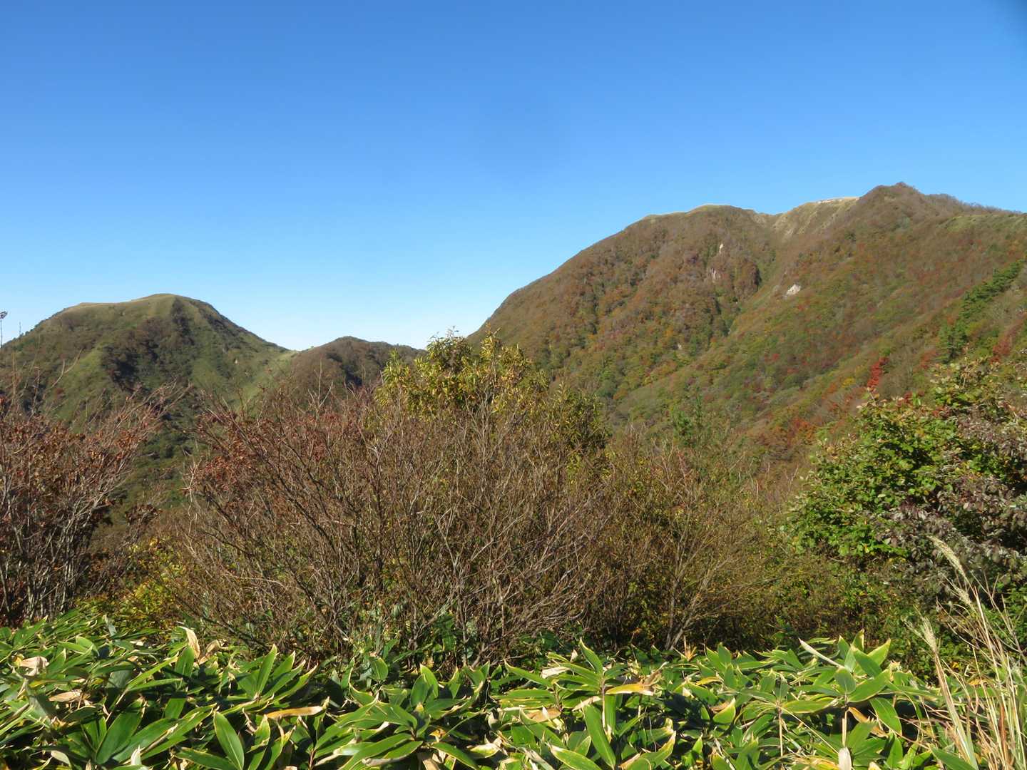 子三瓶山（左）、男三瓶山（右）