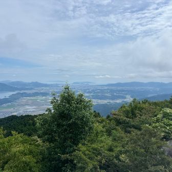 山頂には蜂が多く、長居はせず