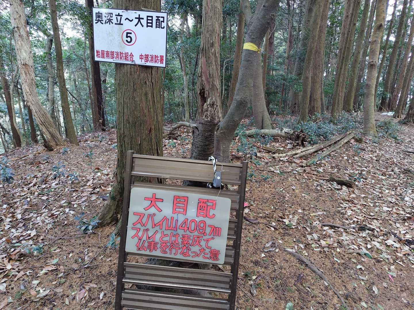 最初のピーク大目配（スバイ山）