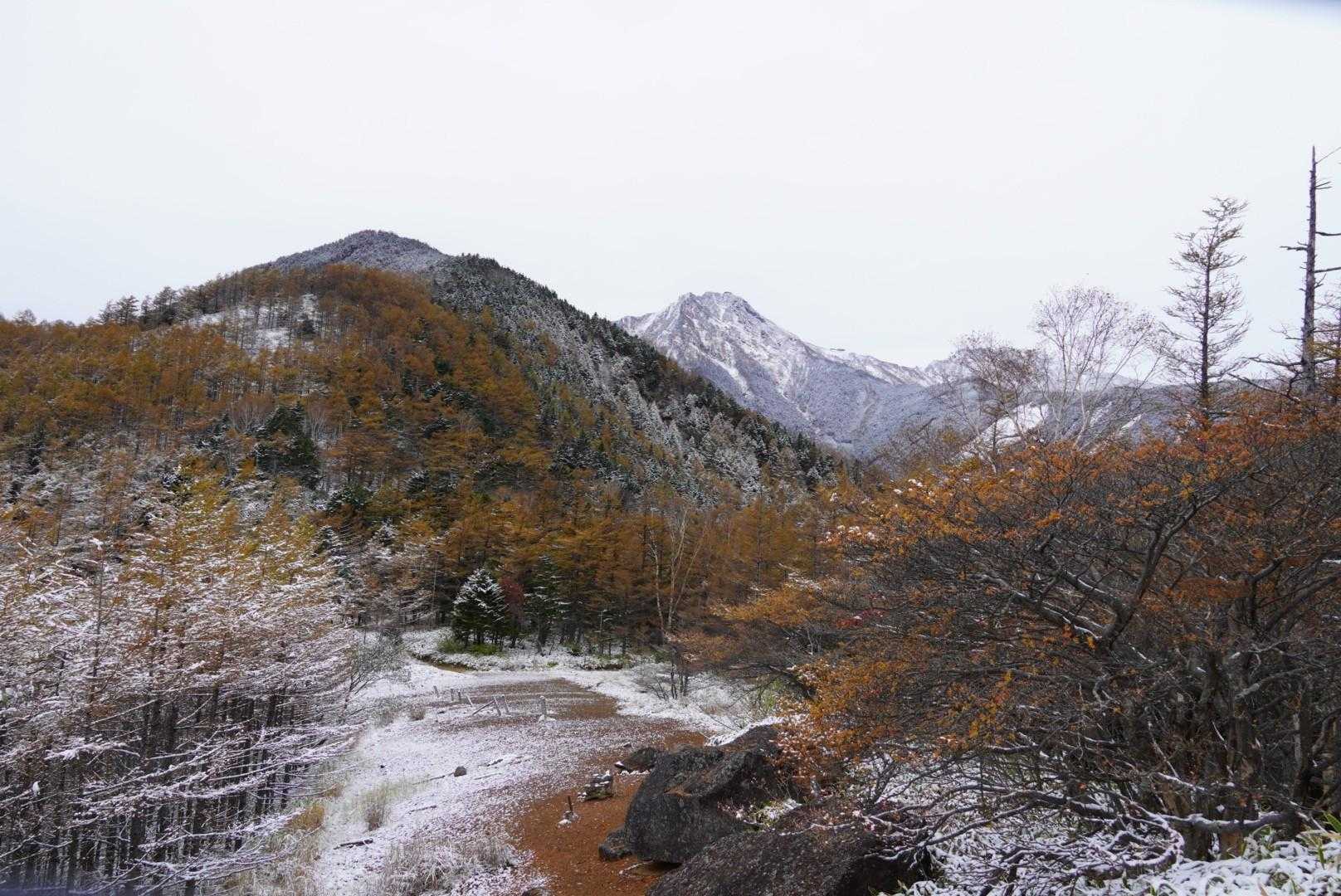 雪で白いけど大丈夫か？登れるか？