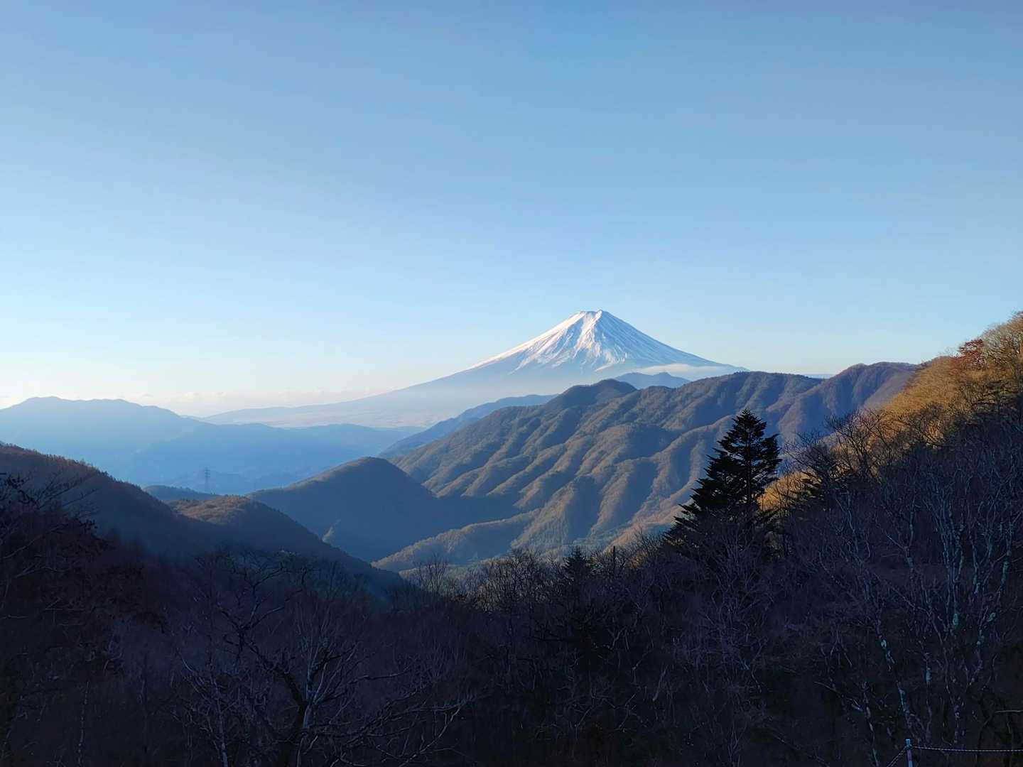 登山口で撮った富士山
