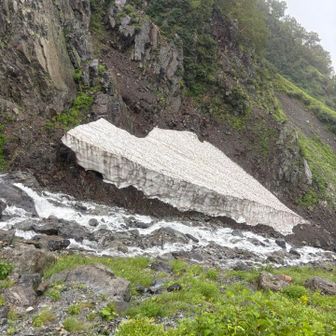 川を撮ったつもりだが、よく見ると雪渓がハートに見える🤍
そんな余裕はないんだけど😮‍💨