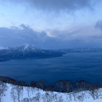 風不死岳と支笏湖は綺麗に見えてました🏔️