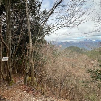 石裂山山頂からは積雪した日光ファミリーが見える