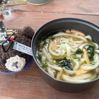 今日はキノコわかめうどん