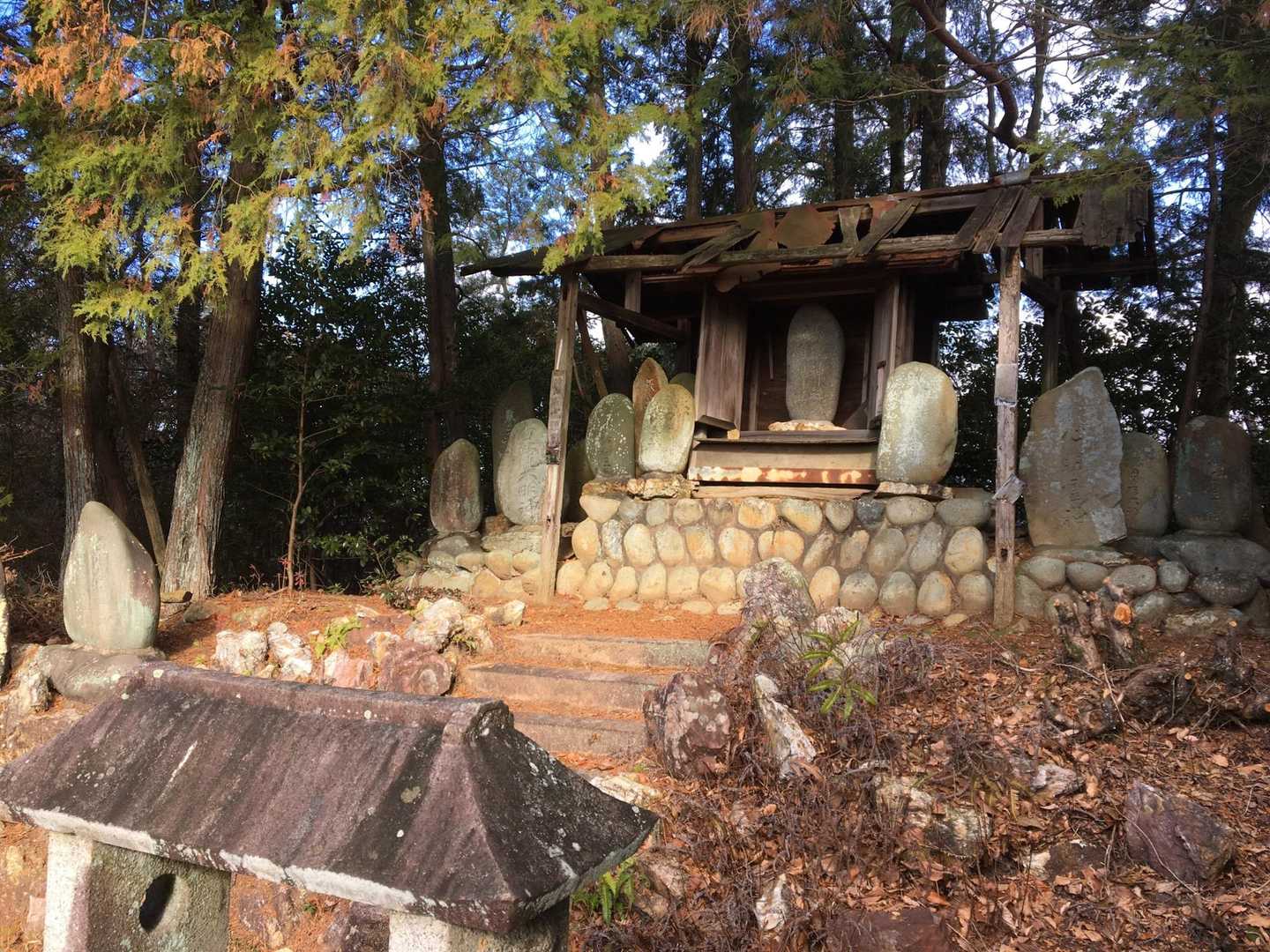 脇道があったので
ついつい、いつもの好奇心で
進んでみると、お社があって
そこで行き止まりです。