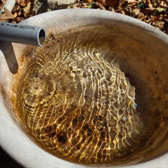水場も確認
点滴みたいな水量で落ちてました
雨が少ない冬場はこんなかな？