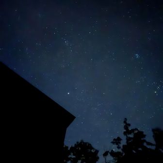 早朝発、星が綺麗