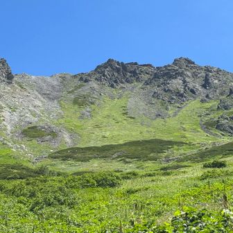 槍ヶ岳は見えないなぁ。でもいい眺め！
