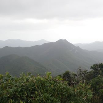 今から向かう七ッ岳
（父ヶ岳山頂から）