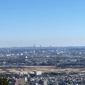横浜の街並みのビル群も見えています。今日はとても空気が澄んでいて、とても綺麗です。