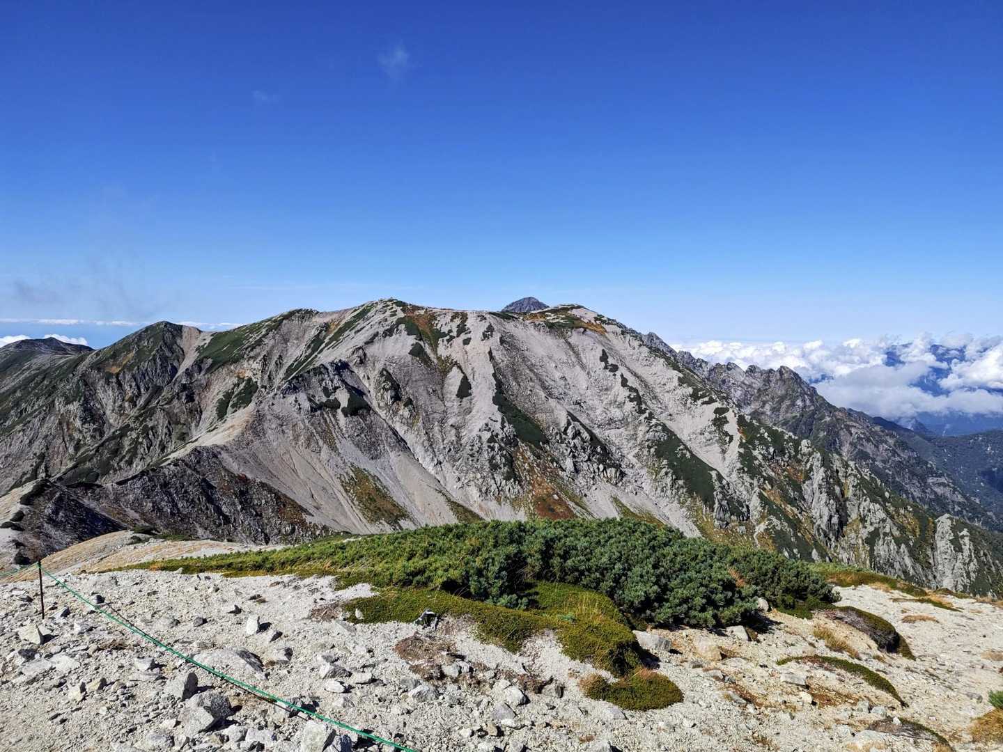 分岐から別山の展望👀