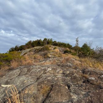 この辺りの山でよく見る岩場🪨