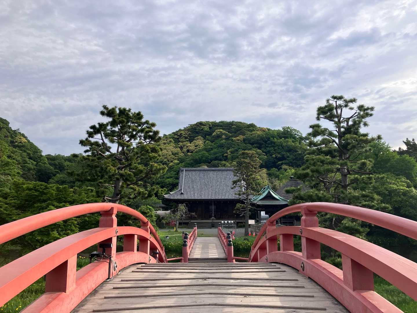 6時33分⏰。弥名寺🕌に到着しました。今夜🌝は薪能👺が開催されるらしく、ライトアップ💡の工事中🚧でした。