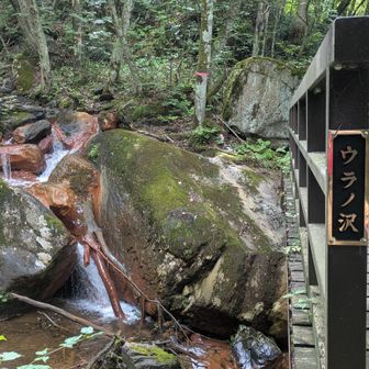 ウラノ沢
橋を渡る