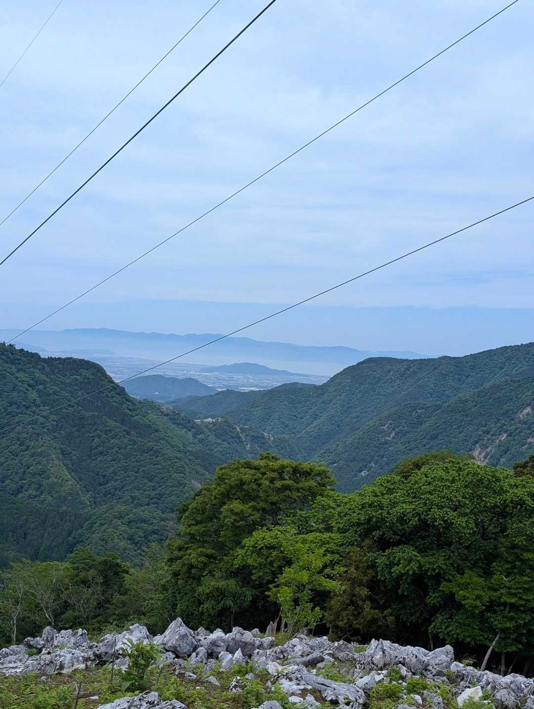 眺望〜！
曇ってるけど、伊吹山まで良く見えました🥰