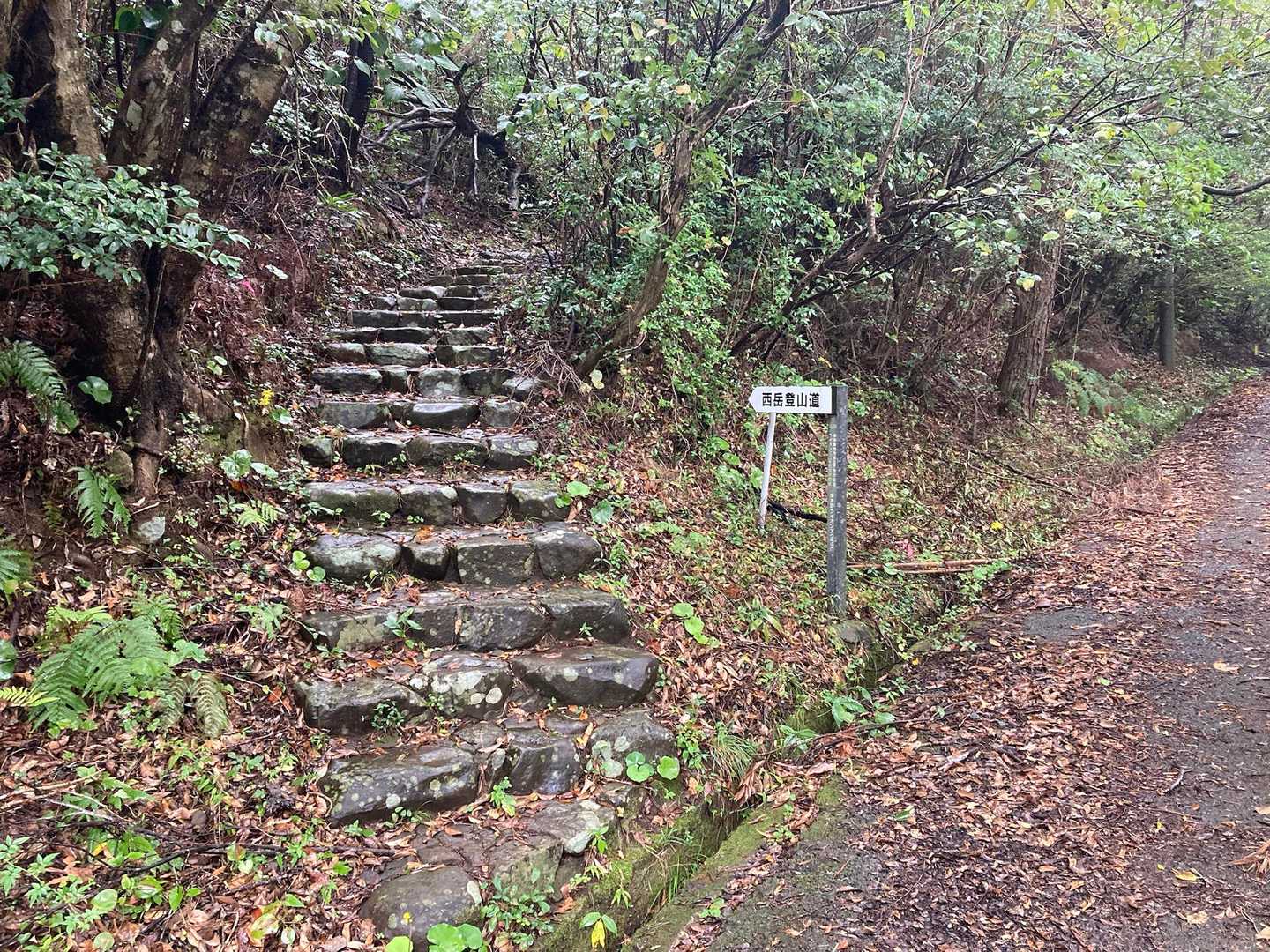 西岳だけなら往復30分

スタート直前、小雨☔️ﾊﾟﾗﾊﾟﾗ
すぐに止んだので
最低限の装備🌂で行きます