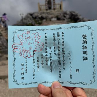 登頂証明書
1枚100円